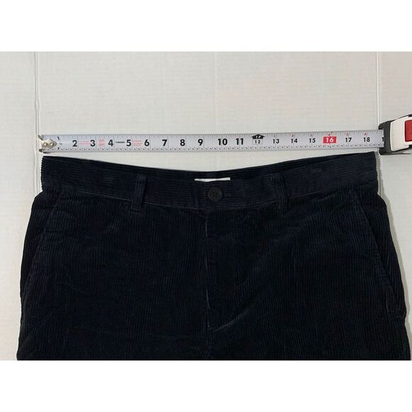 COS Corduroy Pants Mens Black Straight Soft Cotton Chino Slacks 38x27 - Picture 7 of 12